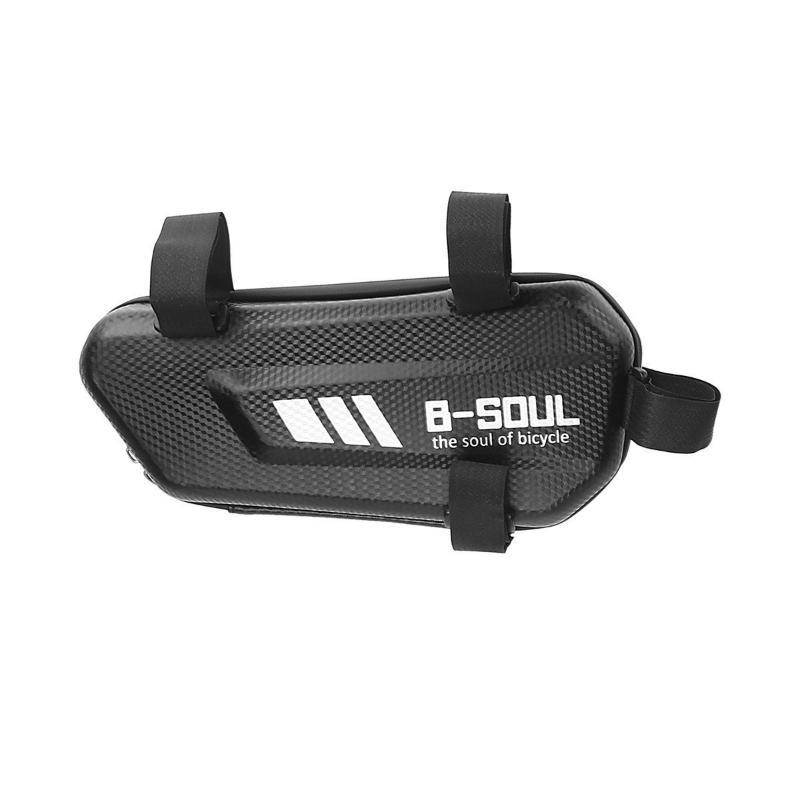 Motorcycle Hanging Tool Bag Carbon Fiber Texture Waterproof Hard Shell Zipper Closure for Outdoor Motorbike Riding