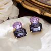 925 Silver Needle Fashionable Temperament Compact Earrings Women 2025 New Three-dimensional Personality Square
