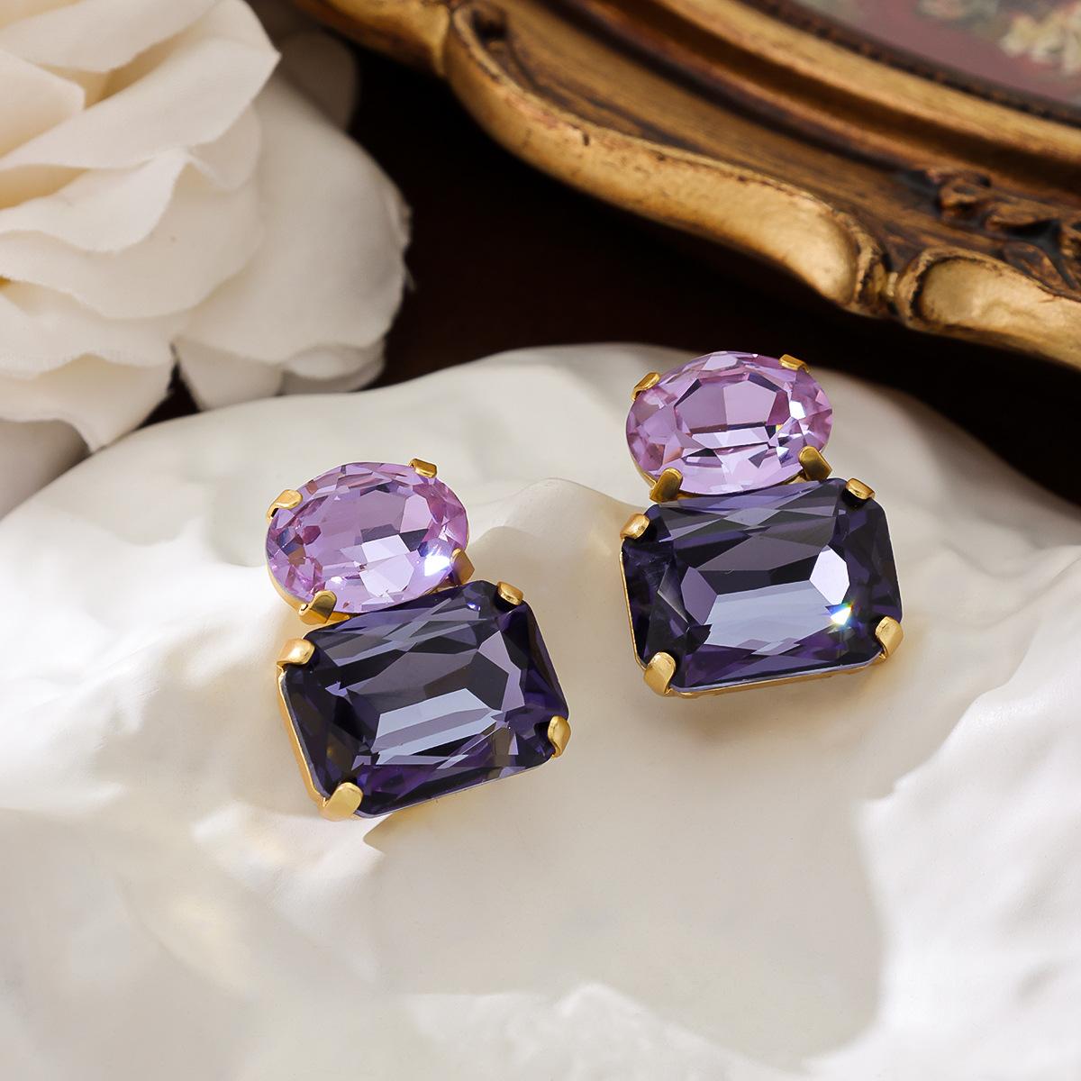 925 Silver Needle Fashionable Temperament Compact Earrings Women 2025 New Three-dimensional Personality Square