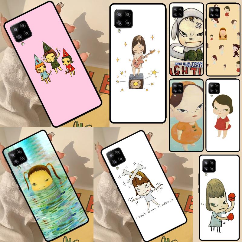 Japan Yoshimoto nara Cartoon Girl For Samsung Galaxy A14 A34 A54 A51 A71 A31 A12 A22 A32 A52 A50 A13 A33 A53 A73 Back Case