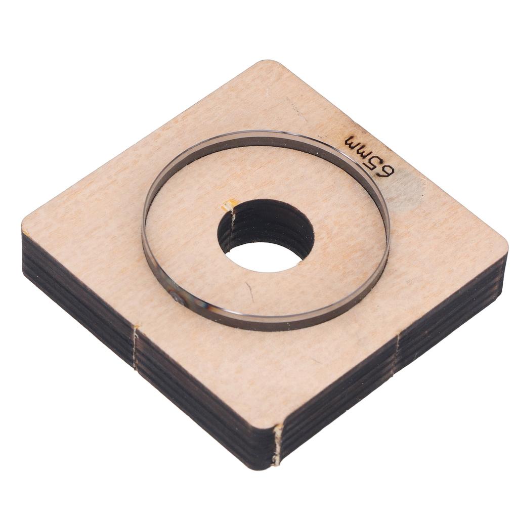 65mm Diameter Circular Cutting Mold Round Ring Metal Punching Cutter Mold with Wood Board