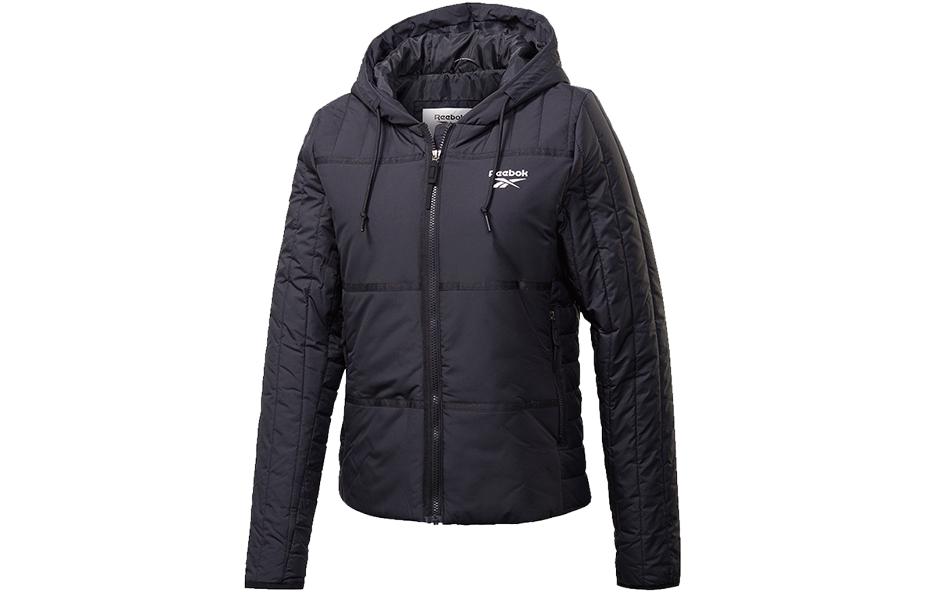 Reebok Puffer Jackets Women s Black Hooded Moderate Other FT0652 L