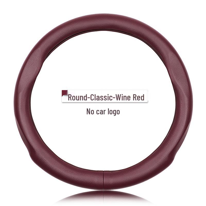Premium Genuine Leather Steering Wheel Cover for Modern Cars: Mistra, Tucson, Santa Fe, Reina, IX35, IX25, Elantra, Langdong