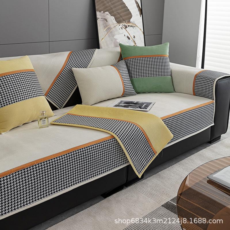 

Four Seasons Universal New Thousand Birds Sofa Cushion Light Luxury High-End Non-Slip Sofa Cover Chenier Cushion Cover 70*70cm