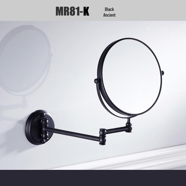 Retro 8" Foldable Double-sided Wall-Mount Makeup Mirror with 3x Magnification