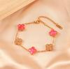 Four-leaf Clover Bracelet - Women's Luxury 18k Gold Plated Sparkling Bracelet