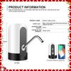 One-button Switch for Barreled Water USB Automatic Electric Water Dispenser and Kettle Pump Kitchen Tools Water Bottle Pump