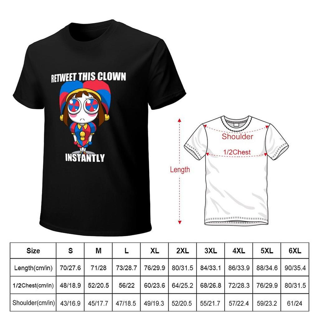 The Amazing Digital Circus Meme TShirt Aesthetic clothing plain men t shirt