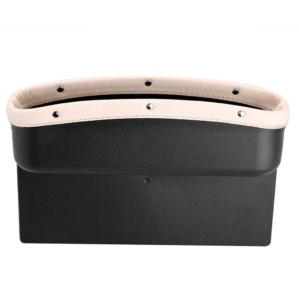 Auto Aufbewahrungsbox Auto Sitz Konsole Spalt Füllung Organizer Handy Karten Schlüsselhalter Box(beige)