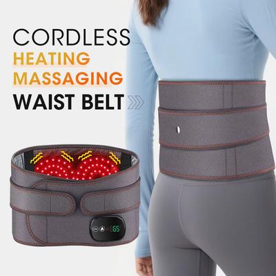 Massaggiatore Cordless da Cintura Lombare Protettore per Decompressione Lombare Supporto per la Parte Bassa della Schiena Massaggio Vibrante Riscaldato Rilassamento Muscolare Vita