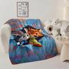 Furry Kawaii J-Judy&N-Nick Halloween Blanket for Bed Blankets New Year Camping Home and Decoration Bedspread the Anime Sofas Nap