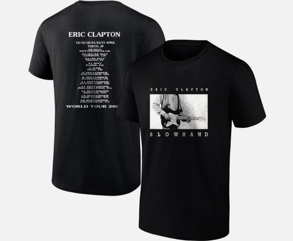 RARE! Eric Clapton Slowhand 2026 world tour dates shirt All Size S-4XL Fan Gift XXL