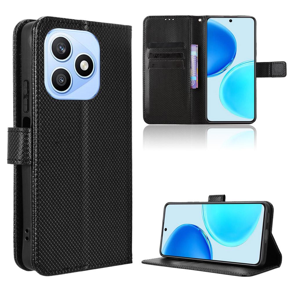 Flip Cases Compatible With Honor X8D Leather Case [Flip Vintage Leather] Shockproof Durable Retro Phone Case for Honor X8D чёрный