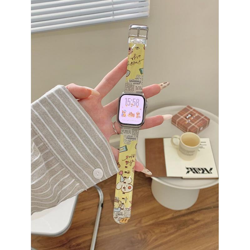 Cartoon Print Watch Strap for Apple 11th Gen iWatch, Huawei Fit43, and Xiaomi 9Pro