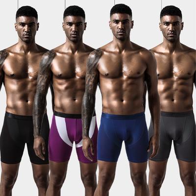 Plus Size Men's Boxer Briefs Seamless Panties Mesh Breathable Lingeries Sports Underpants Men Underwear L-3XL