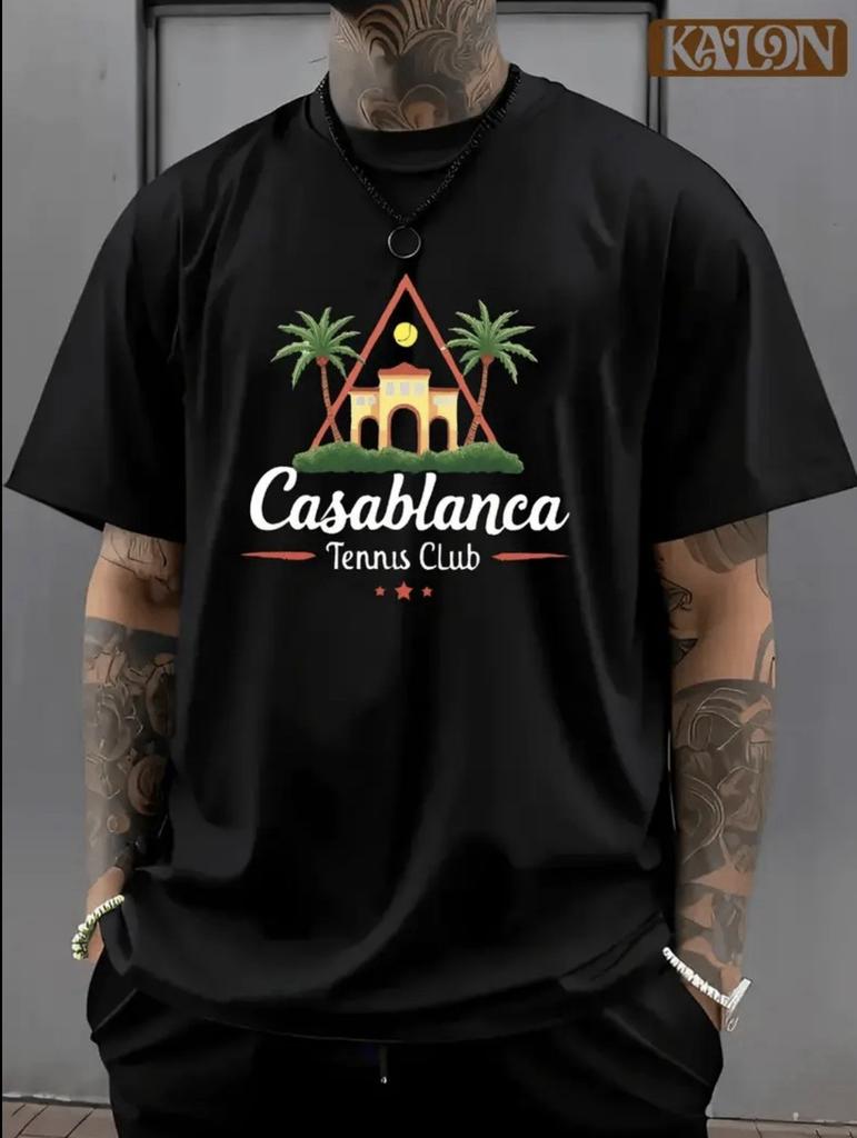 Casablanca Black T-shirt - New - Unisex T-Shirt