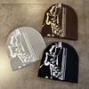 Jacquard Knit Beanie Streetwear Hip Hop Warm Unisex Winter Hat With Ear Protection