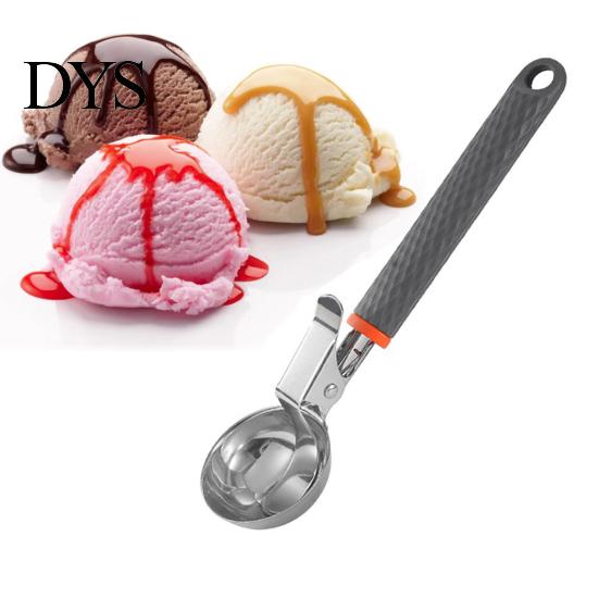 Hard Ice Cream Cutter Scoop with Trigger Stainless Steel Scooper Non-Stick Easy To Clean Handle Versatile Kitchen Tool for Home Dessert Shops