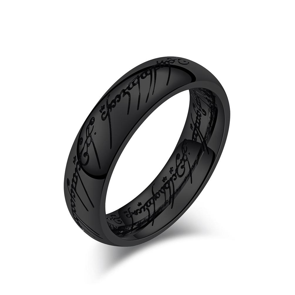 

Кольцо Steel Runs Round Fingers для мужчин, ювелирные изделия с подвесками, цвет черный, золотой, серебряный, размер 5-13 13 чёрный