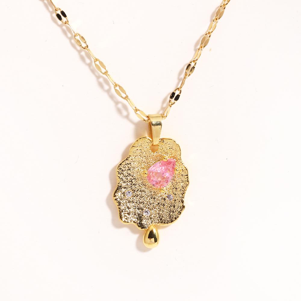 Luxury Zircon Crystal Stainless Steel Necklaces For Women Korean Fashion Sweet Sexy Female Clavicle Chain Jewelry