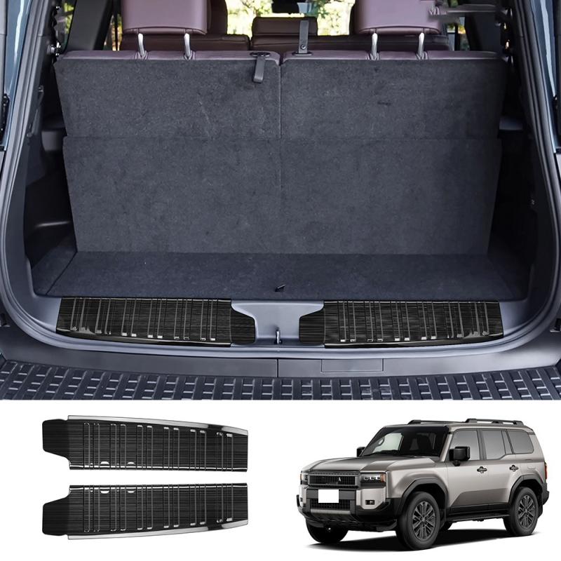 For Toyota Land Cruiser 250 Prado LC250 2024 2025 steel Built-in Rear Bumper Protector door Sill Trunk Threshold Tread Plate