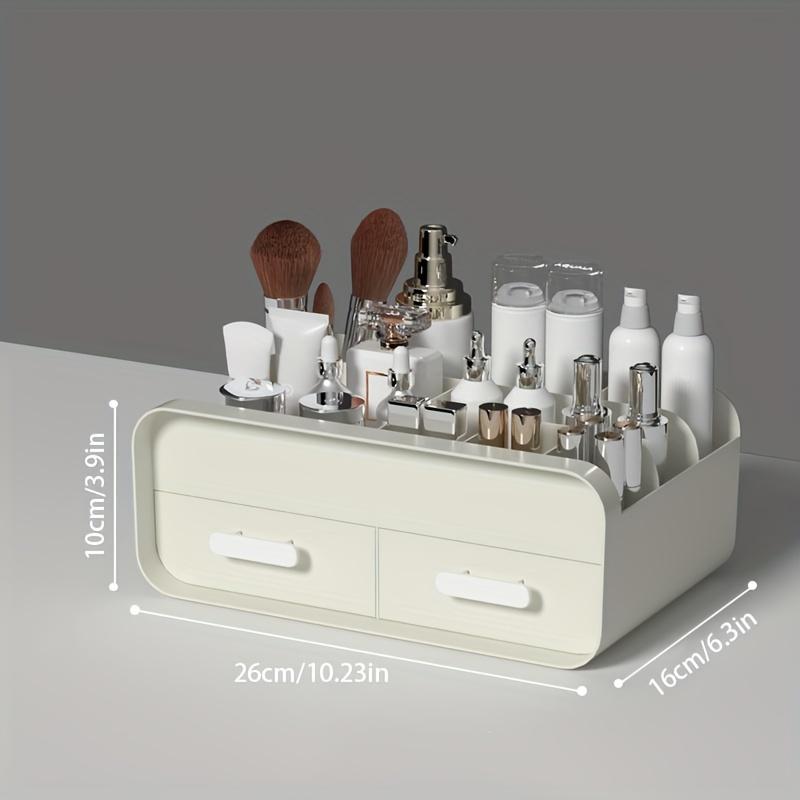 Makeup Storage Box Drawer Dormitory Finishing Plastic Shelf Large Makeup Capacity Cosmetics Skin Care Dressing Table Desktop