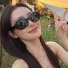 Euro-American Style Sunglasseses Men And Women Timeless Vintage Y2K Oval-shaped Shape Popular Sunglasseses UV Shielding Women's Sun glass