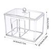 Porte-cotons-tiges Porte-disques démaquillants Boîte de rangement cosmétique transparente avec couvercle Organisation soignée du bureau Pour rouge à lèvres coton
