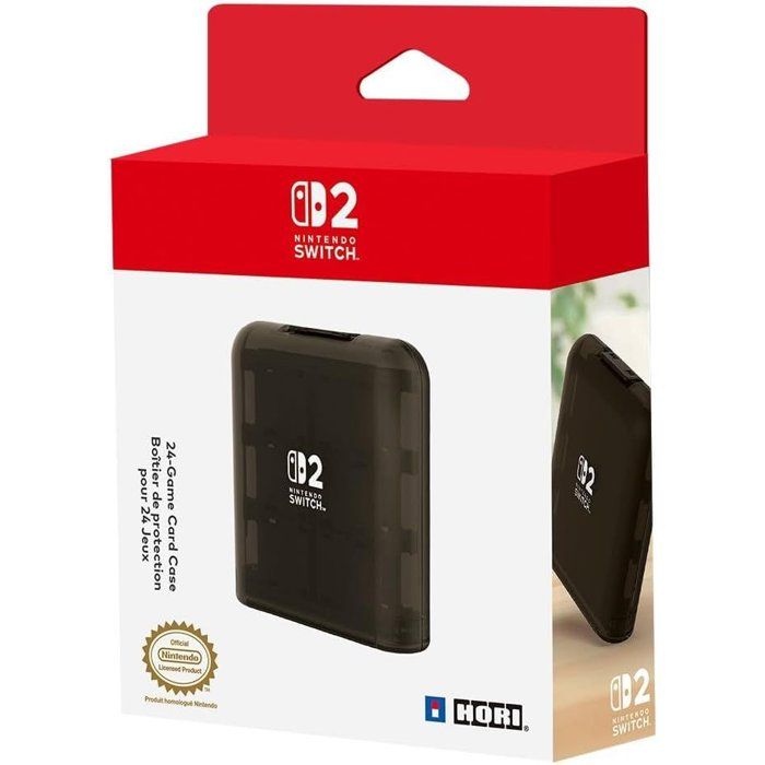 Protective and Transport Case for Games - Nintendo Switch 2 - Hori - Shockproof - Scratch-resistant - 24 Slots - Black