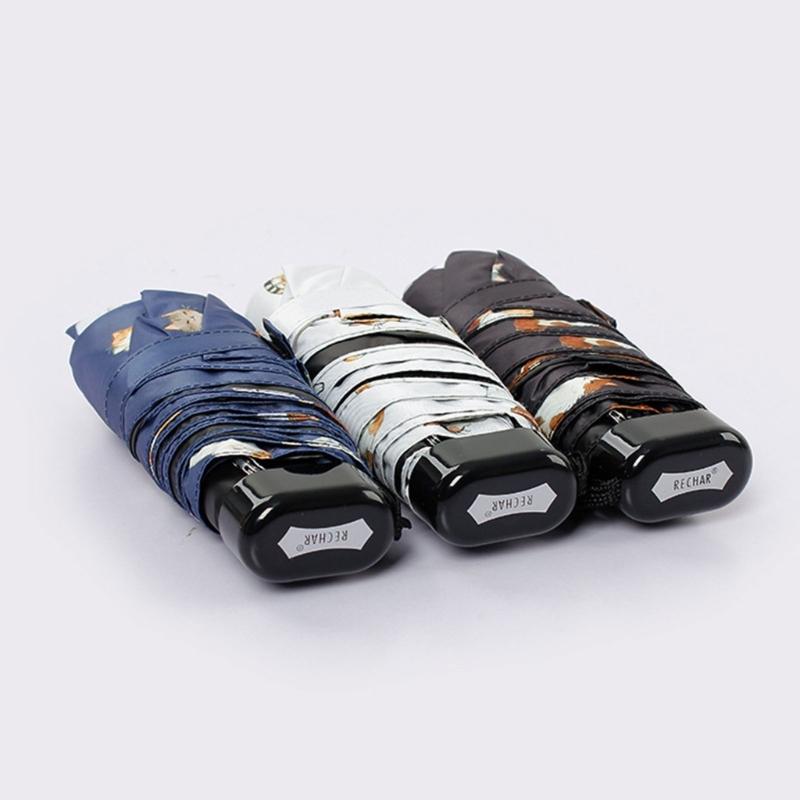 Cartoon Umbrella Adorable Kitten Print For Outdoor Travel And Daily Use Cartoon Kitten Print