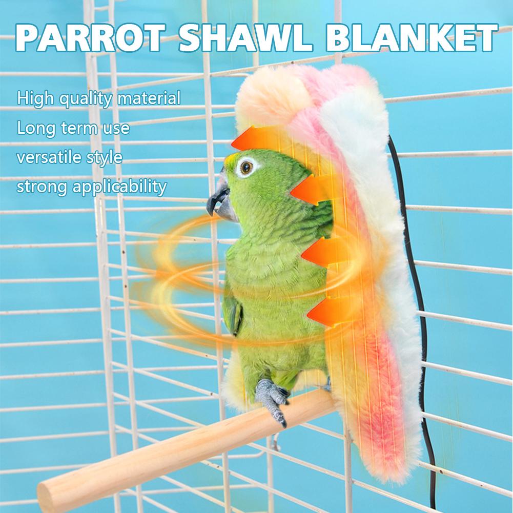 Soft Plush Bird Hammock Winter Windproof Bird Parrot Hammock Tent Bird Shawl Parakeet Cage Warm Cave Hanging Nest Bed Hideo N6M4