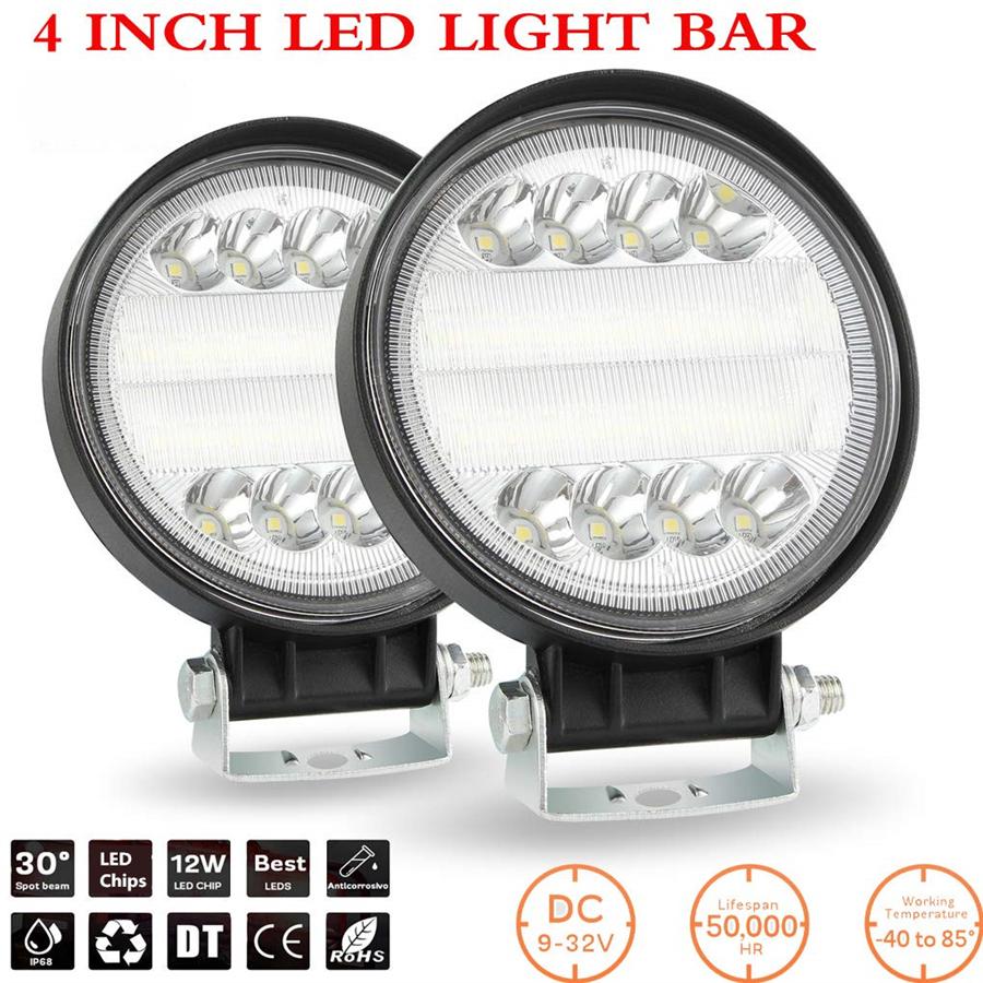 4 Inch 300W 30000LM 6000K Round LED Work Light Spot Driving Lamp Headlight Offro