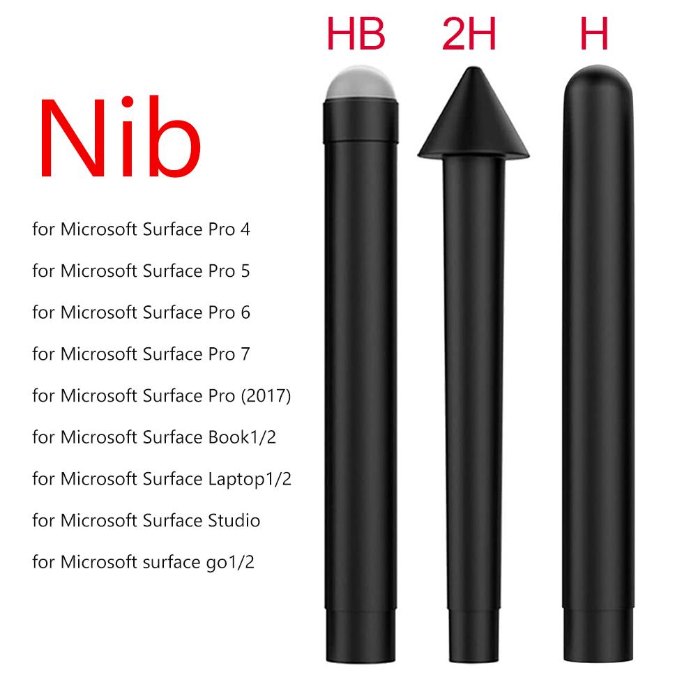 3/5pcs 2H HB H Touch Screen Pen Spare Nibs Replacement Plastic Stylus Tips Refill Accessories for Microsoft Surface Pro 7/6/5/4