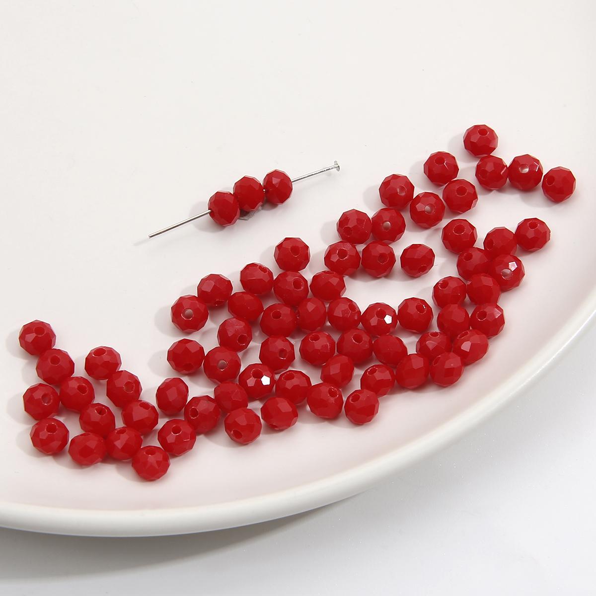 

20 шт. хрустальные стеклянные бусины для серьги, браслета, ожерелья, браслета «сделай сам», ювелирные изделия, изготовление бусин 6x4mm