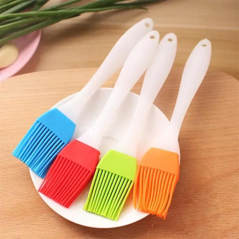 Cooking Silicone Spatula Barbeque Brush Cream Brush BBQ Heat Resistant Oil Brush Kitchen Bar Cake Baking Tools Utensil Supplies