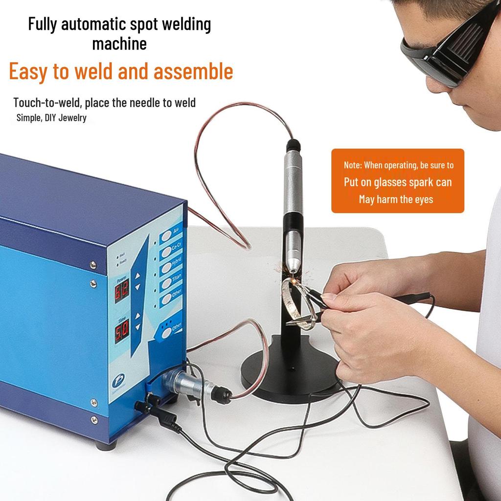 150A High-Power Portable Spot Welder for Gold, Silver, Titanium, and Stainless Steel - Fully Automatic Household Welder