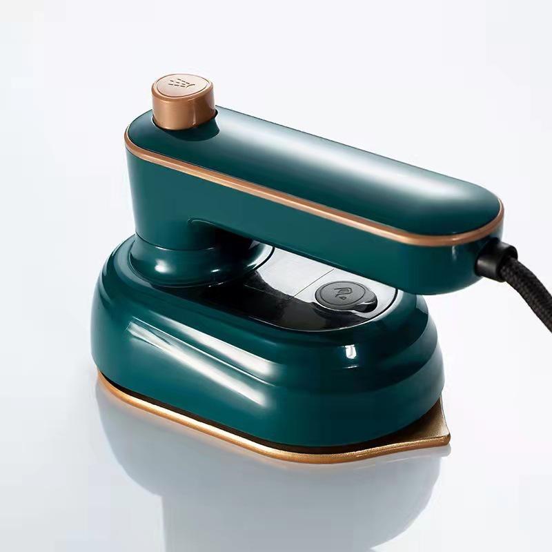 

Foldable Portable Electric Mini Iron & Handheld Garment Steamer - Dark Green/White for Home & Travel Use EU Standard 220V темно-зеленого