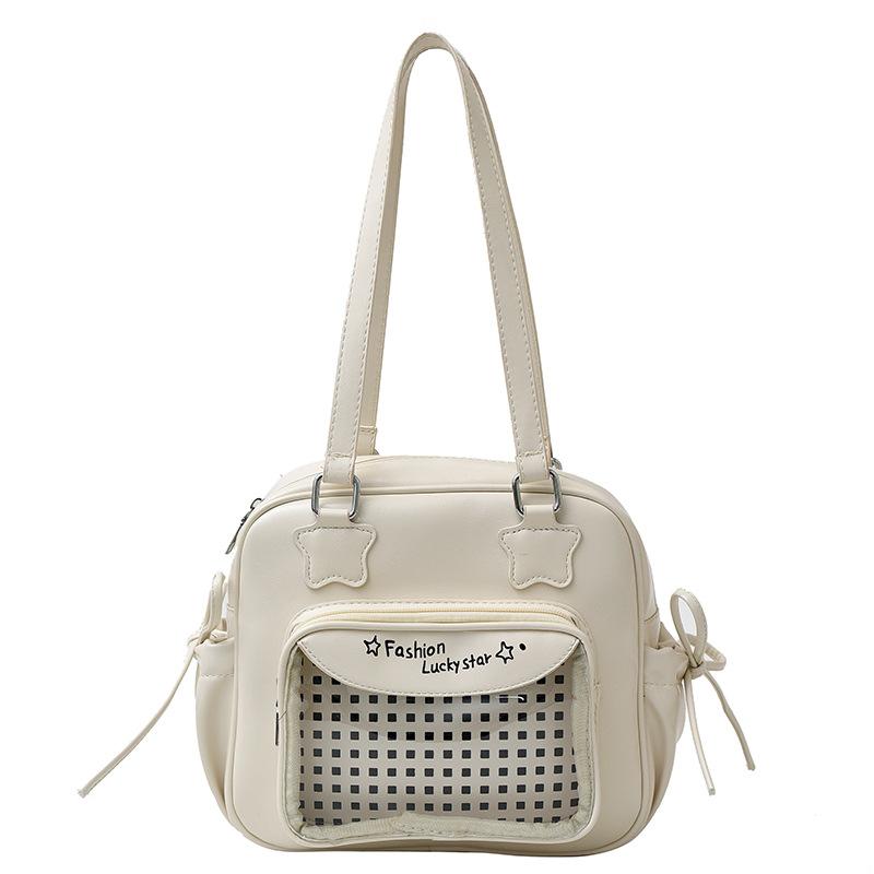 2025 New Japanese Cute Two-dimensional Transparent Pain Bag Fashionable Versatile Foreign High-end Commuting Shoulder Women's Bag