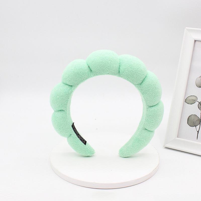 1pcs Fashion Microfiber Washing Wristbands Scrunchies Puffy Headband Spa Bubble Headband for Washing Face Makeup Shower Skincare