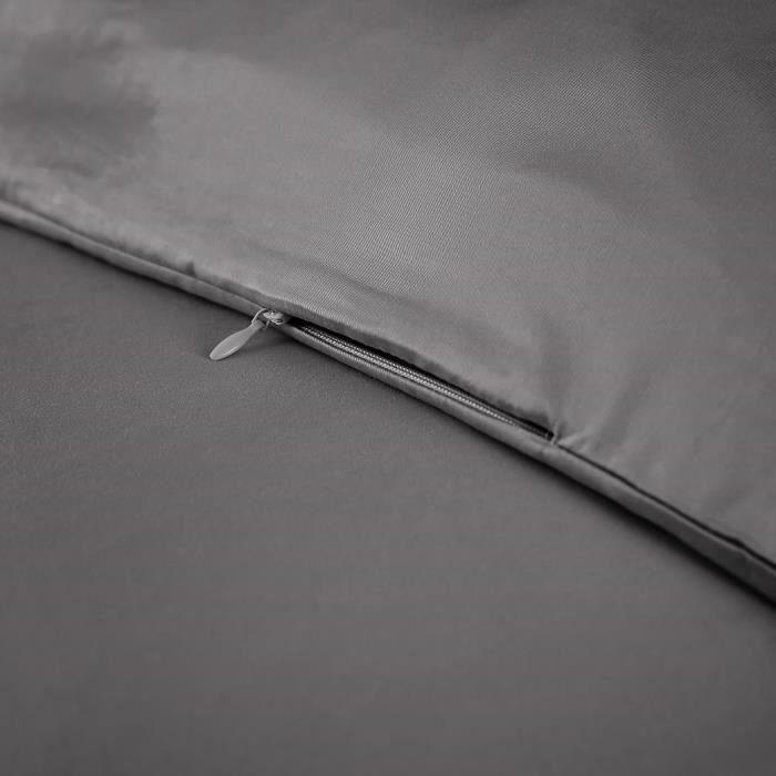 Housse de couette - Salome - Anthracite - 240 x 260 cm - 100% viscose de bambou - Oeko-Tex®