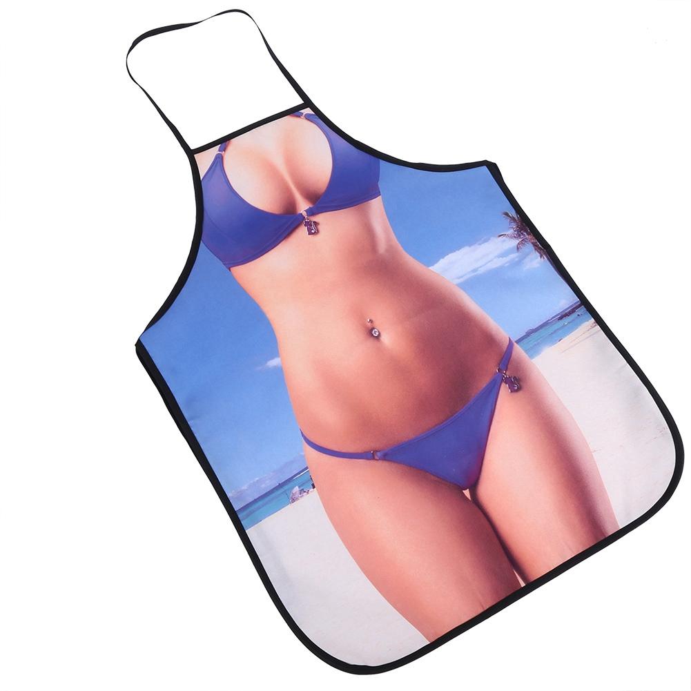 3D Funny Cooking Apron Sexy Man Woman Apron Waterproof Apron