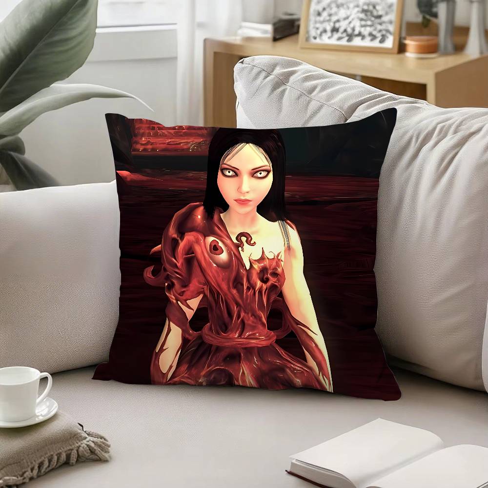 Alice Madness Returns Throw Pillow Covers Pattern Cushion Cover Suitable For Sofa Bedroom Car Pillow Cover