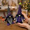 Holiday Gift for Halloween Gnome Decoration, Witch Swedish Tomte Ornament, Plush Whimsical Desk Shelf Ornaments Scandinavian Elf Dwarf Party