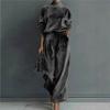 Velvet Matching 2 Piece Set Women Turtleneck Long Sleeve Top And Wide Leg Trousers