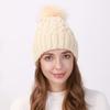 Dámska plyšová čiapka zo zhrubnutej vlny jeseň zima vonku chladuvzdorná pletená čiapka udržujúca teplo