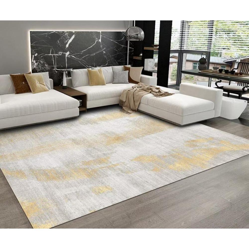 

Современный абстрактный ковер для украшения гостиной, простой 200x300, коврики для лаунжа, мягкий, противоскользящий, грязеотталкивающий, прикроватный коврик, легкая чистка 60*90cm