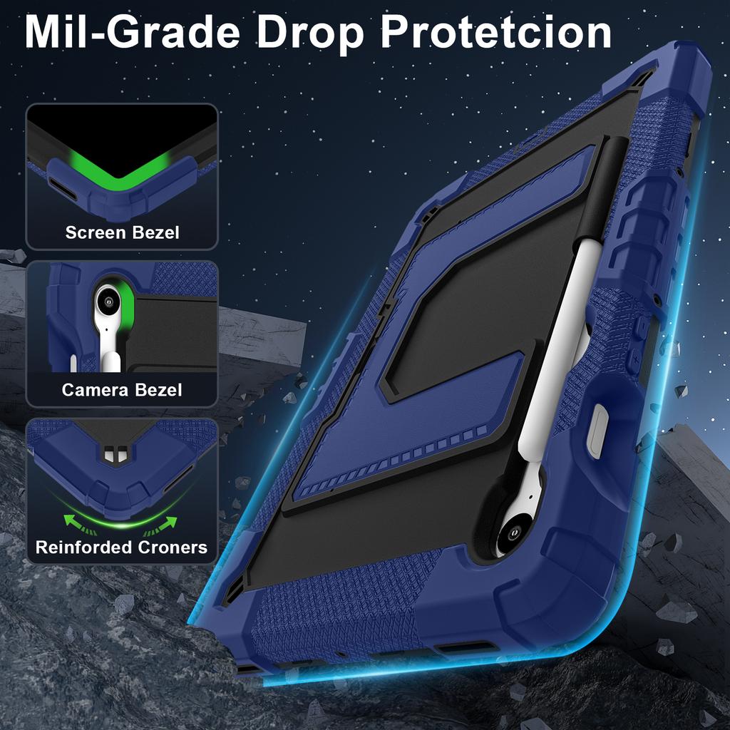 Stand Case for Samsung Tab S10 Lite S9 FE Tab A11 A9 Plus A9+ A11+ Tablet Case Heavy Duty Thick Shockproof Hard Cover