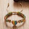 Hand Jewelry Beads Weave Bracelets Retro Heart Bead Bangle Sweet Bohemian Braided Bracelets  Gifts