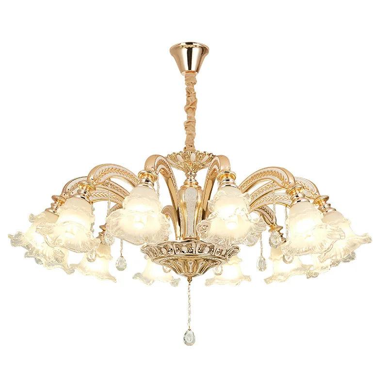 European Crystal Chandelier Ceiling Lamp Living Room Modern Bedroom Room Warm Atmosphere Simple European Lamps