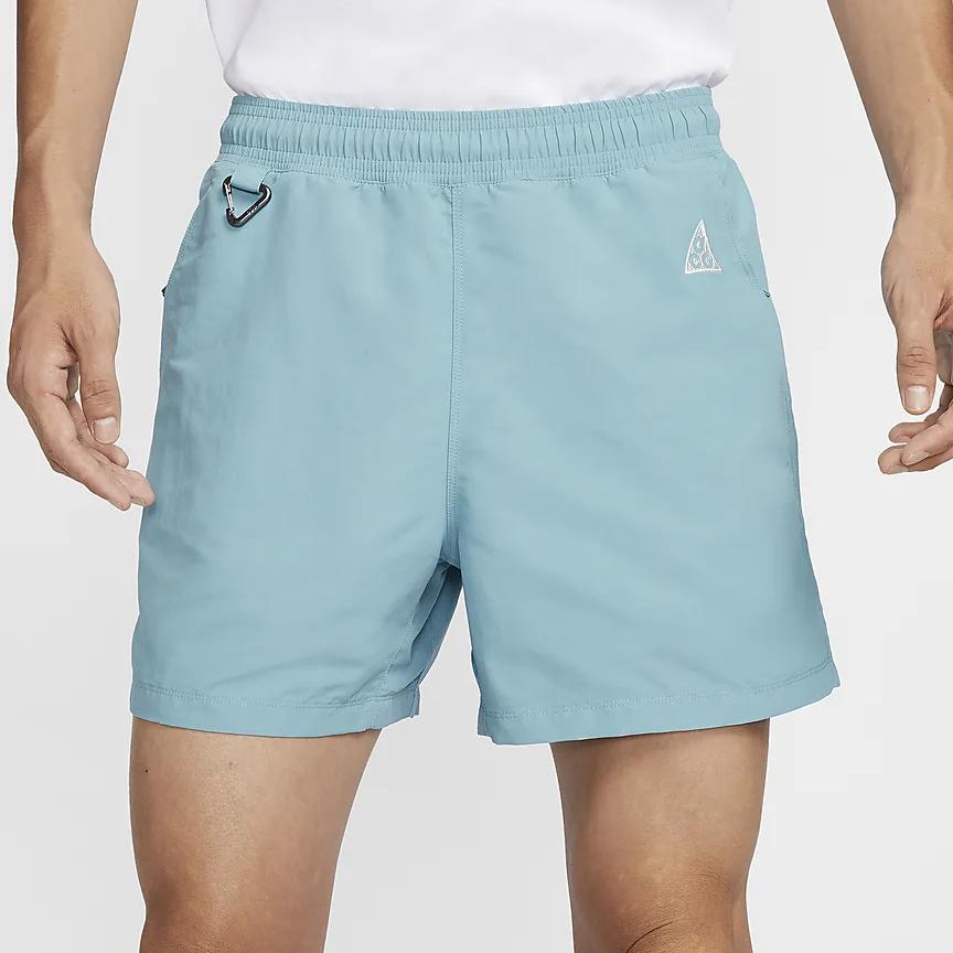 Nike ACG Series Reservoir Goat Lightweight Comfortable Soft Stretch Waist Casual Shorts Men Shorts Denim-Blue Green FN2473-464